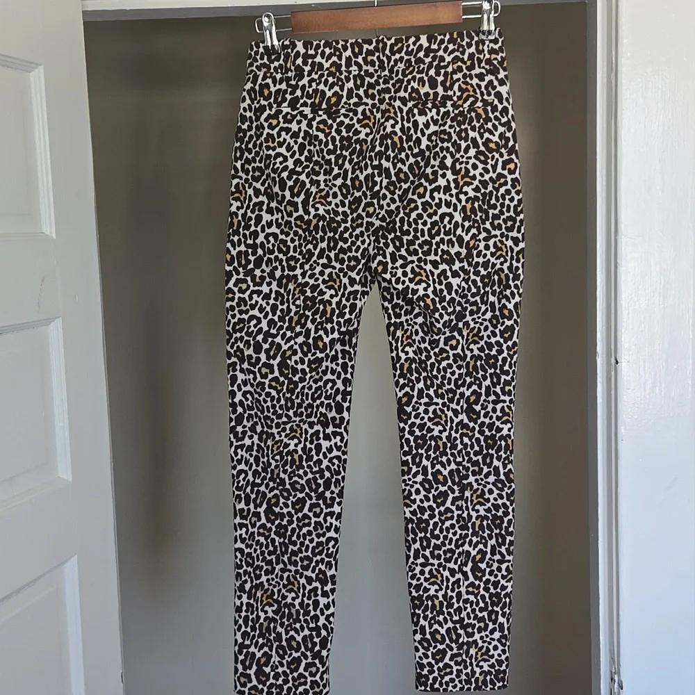 J.Crew Leopard Print High Rise Slim Ankle Pants Size 0